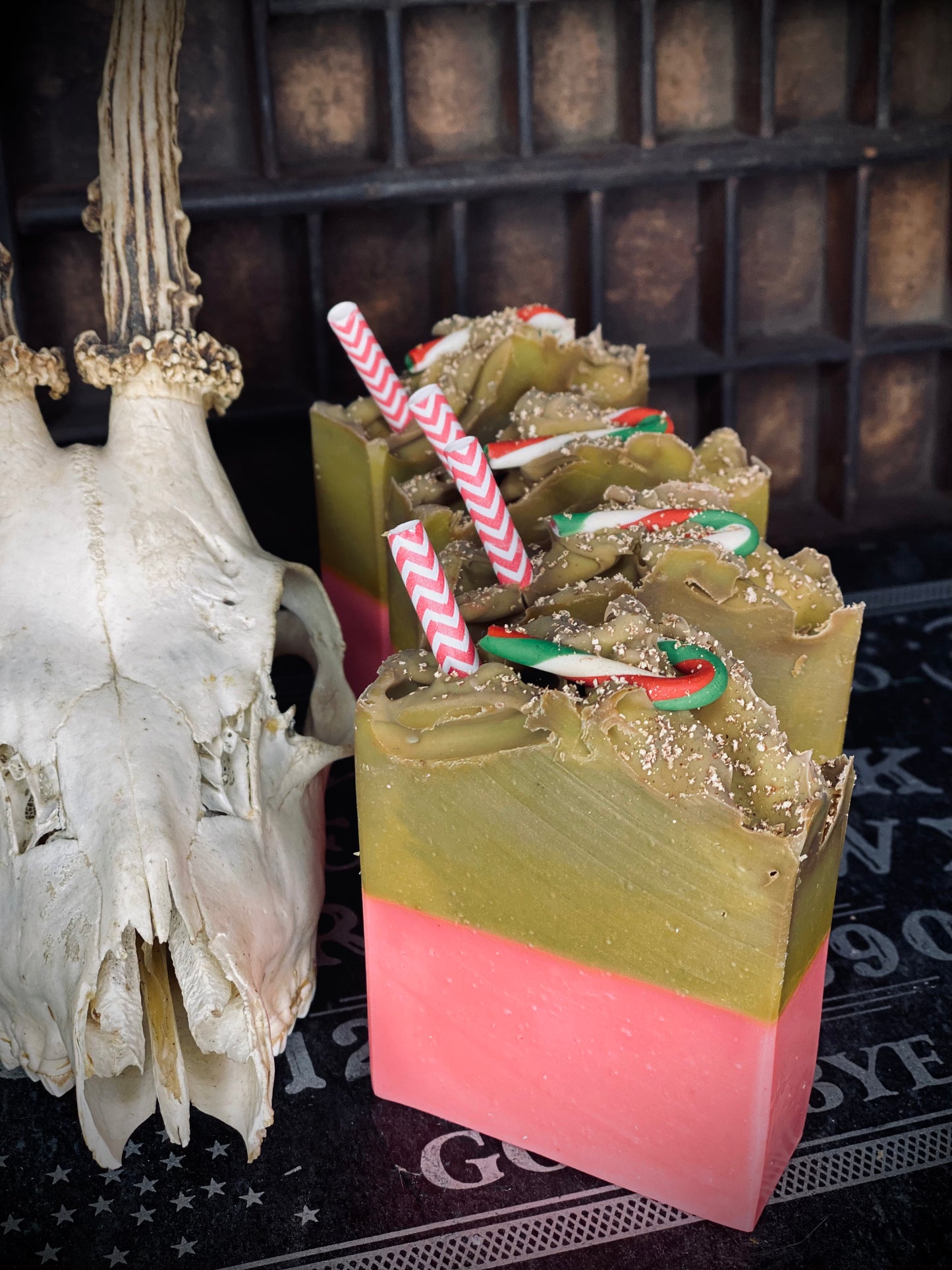 ✨Elf Poop✨ Peppermint Oil and Cinnamon Hot Cocoa Scented Bar Soap with Nutmeg