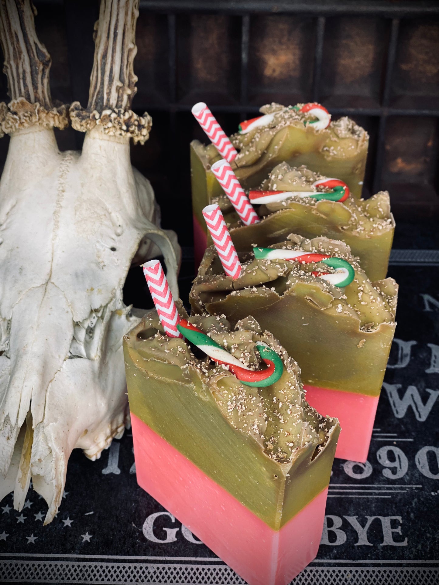 ✨Elf Poop✨ Peppermint Oil and Cinnamon Hot Cocoa Scented Bar Soap with Nutmeg