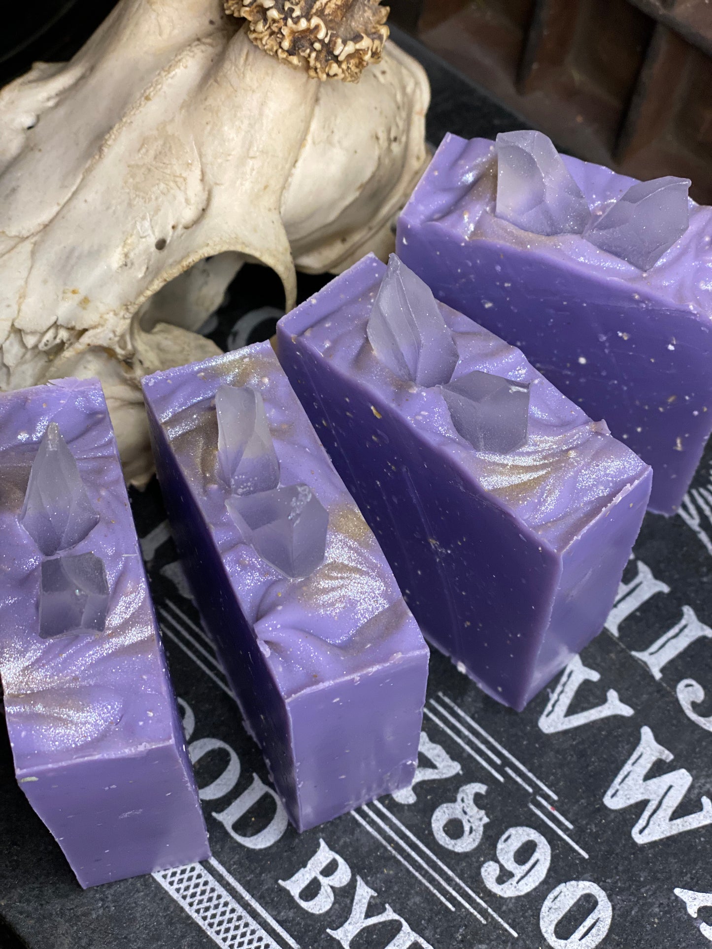 ✨Lavender Haze✨ Oatmeal Calming Bar Soap Featuring Soap Crystals