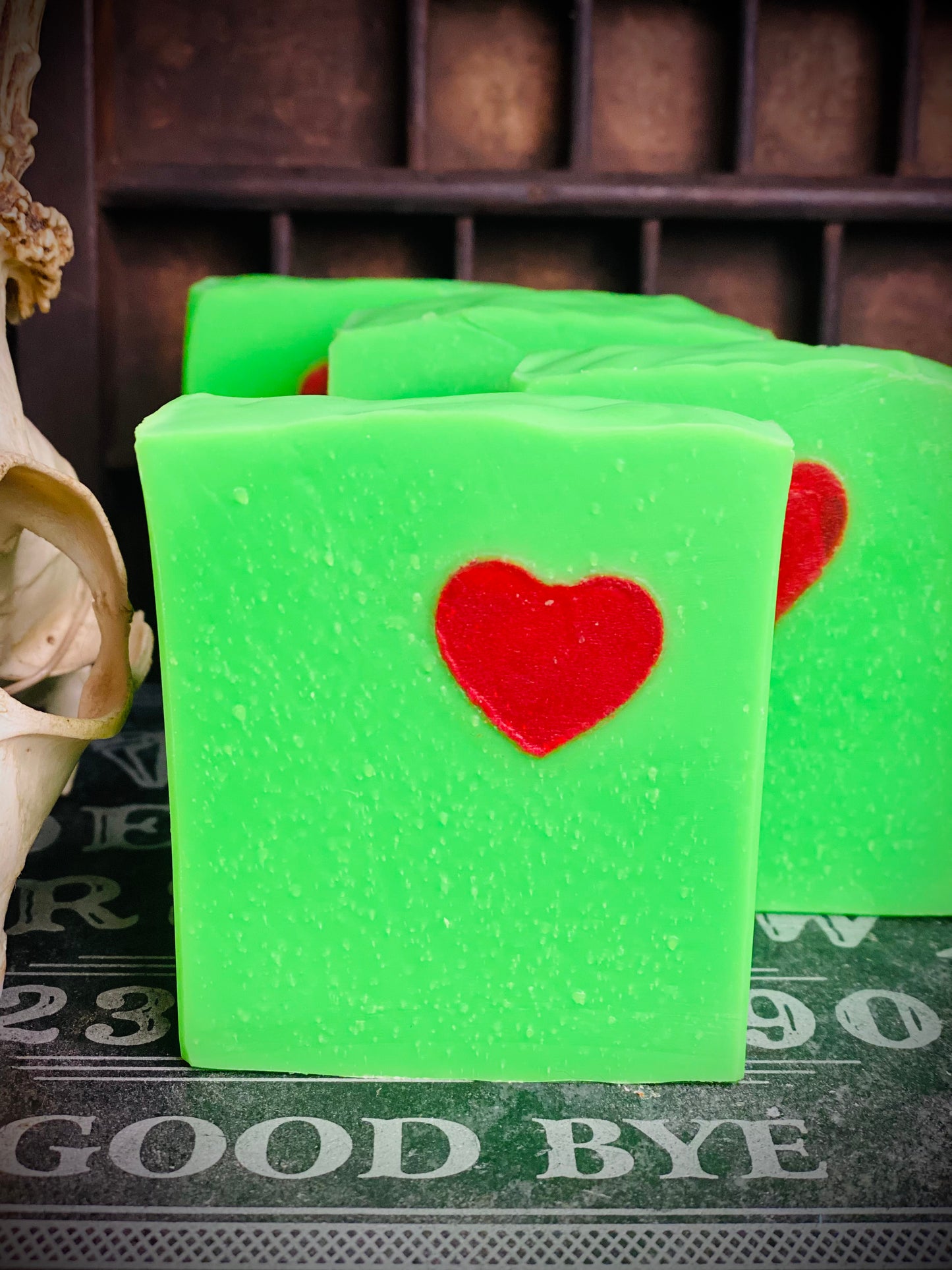 “The Grinch" inspired Holiday Spice Christmas Bar Soap