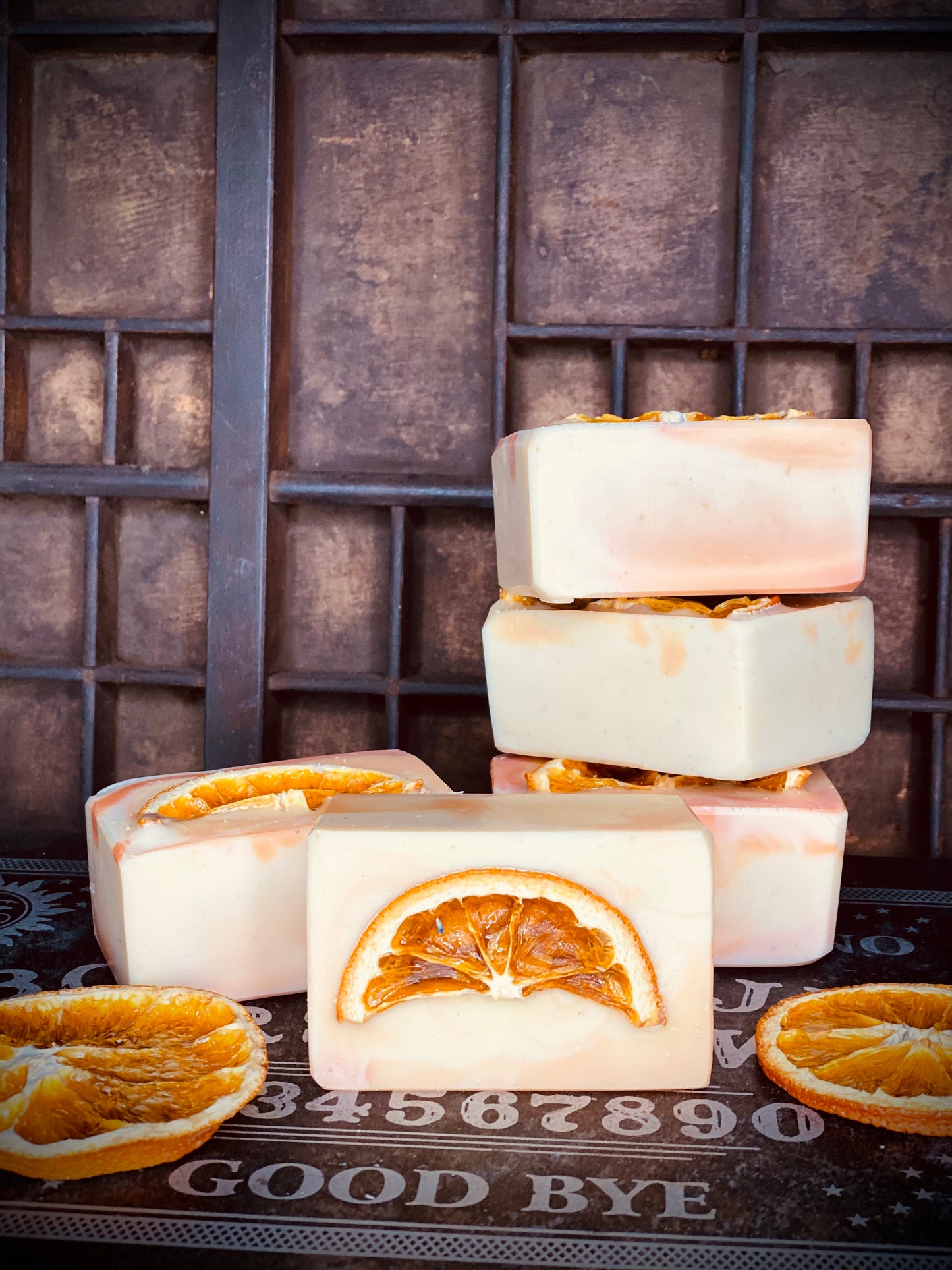 Marigold & Weary Orange, Oatmeal, Calendula and Nettle Muscle Rub Bar Soap