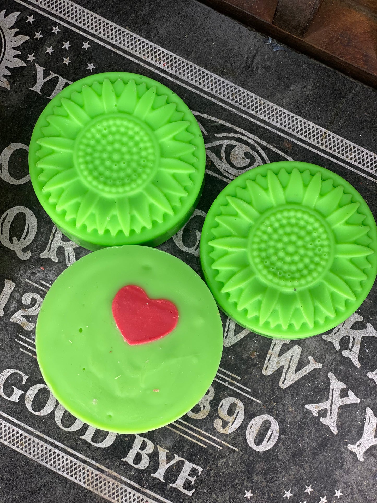 The Grinch apple and sage round soap ONLY TWO LEFT