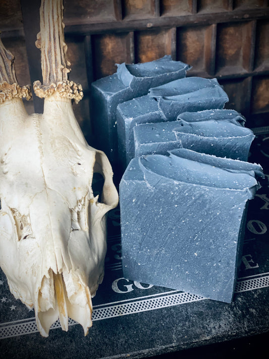 ✨Midnight Mass✨ Activated Charcoal, Oatmeal & Poppy Seed Exfoliating Scrub Face & Body Bar