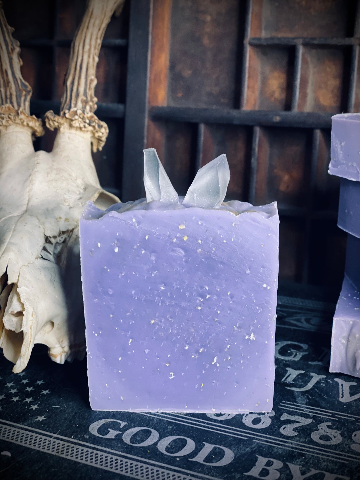 ✨Lavender Haze✨ Oatmeal Calming Bar Soap Featuring Soap Crystals