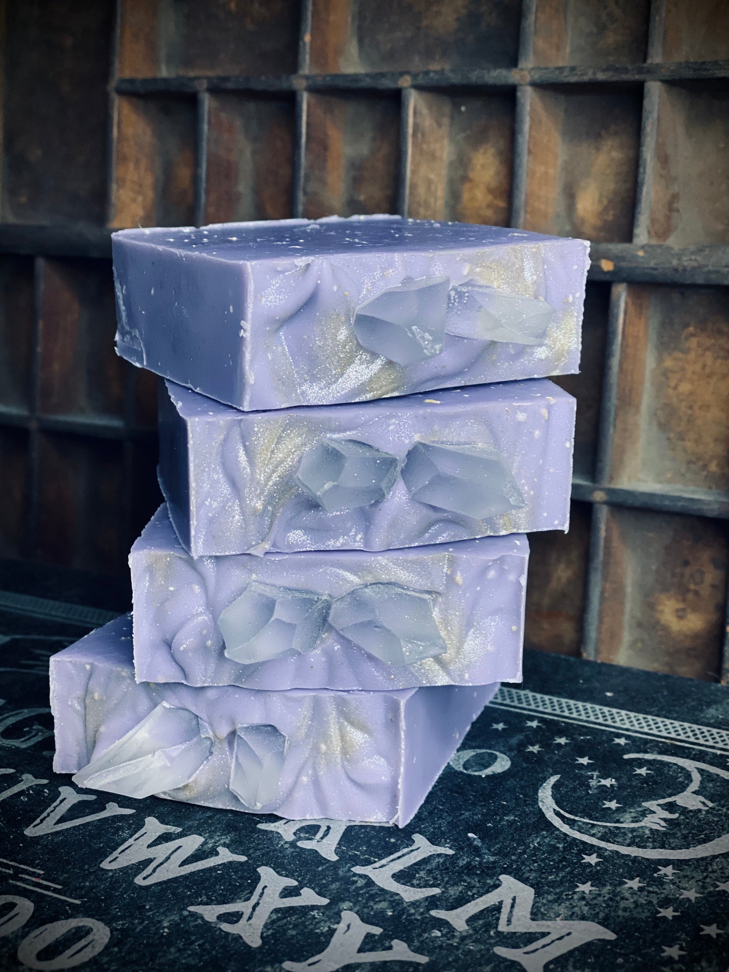 ✨Lavender Haze✨ Oatmeal Calming Bar Soap Featuring Soap Crystals