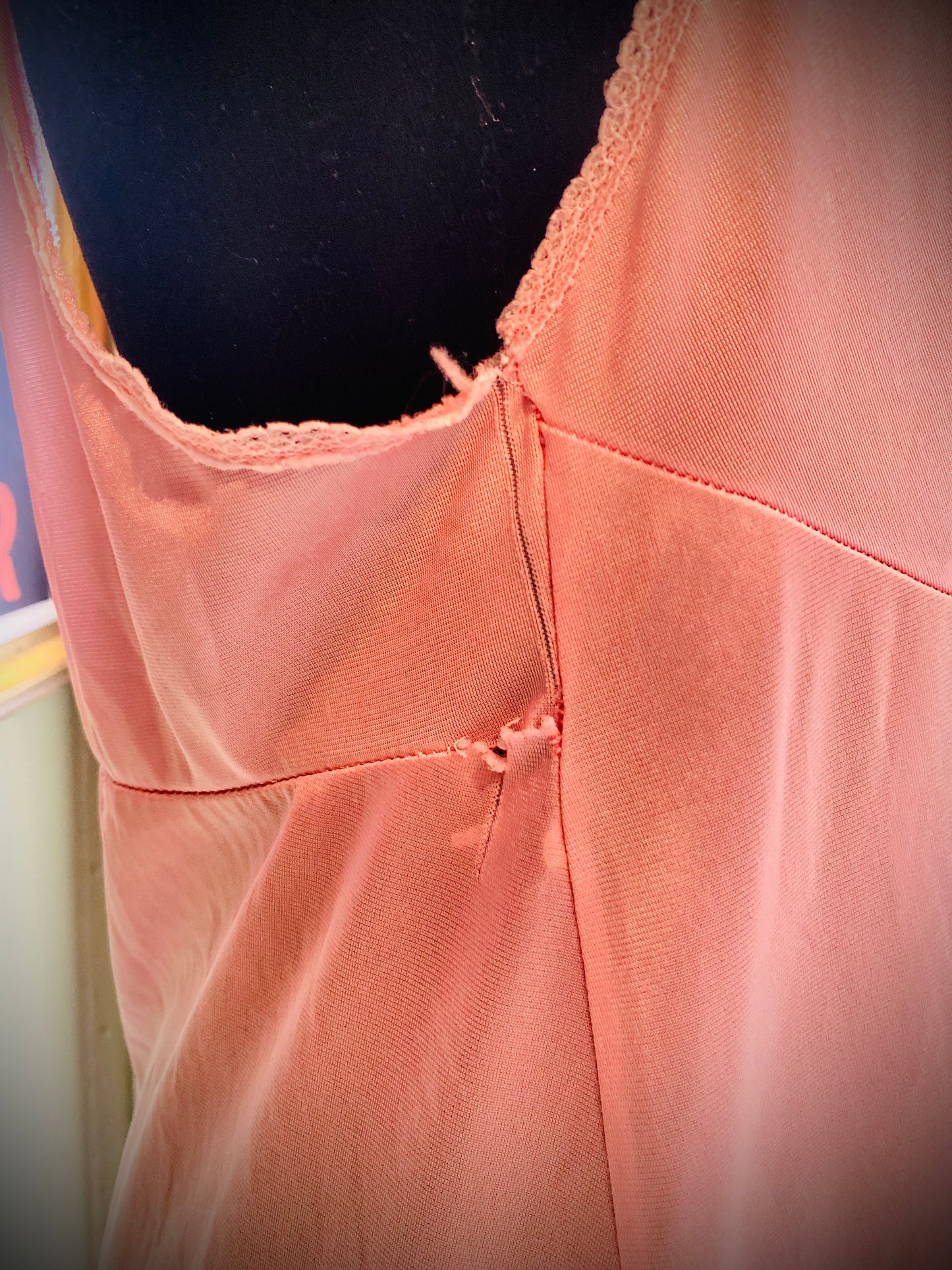 SALE ITEM! Long Pink Vintage Nightdress