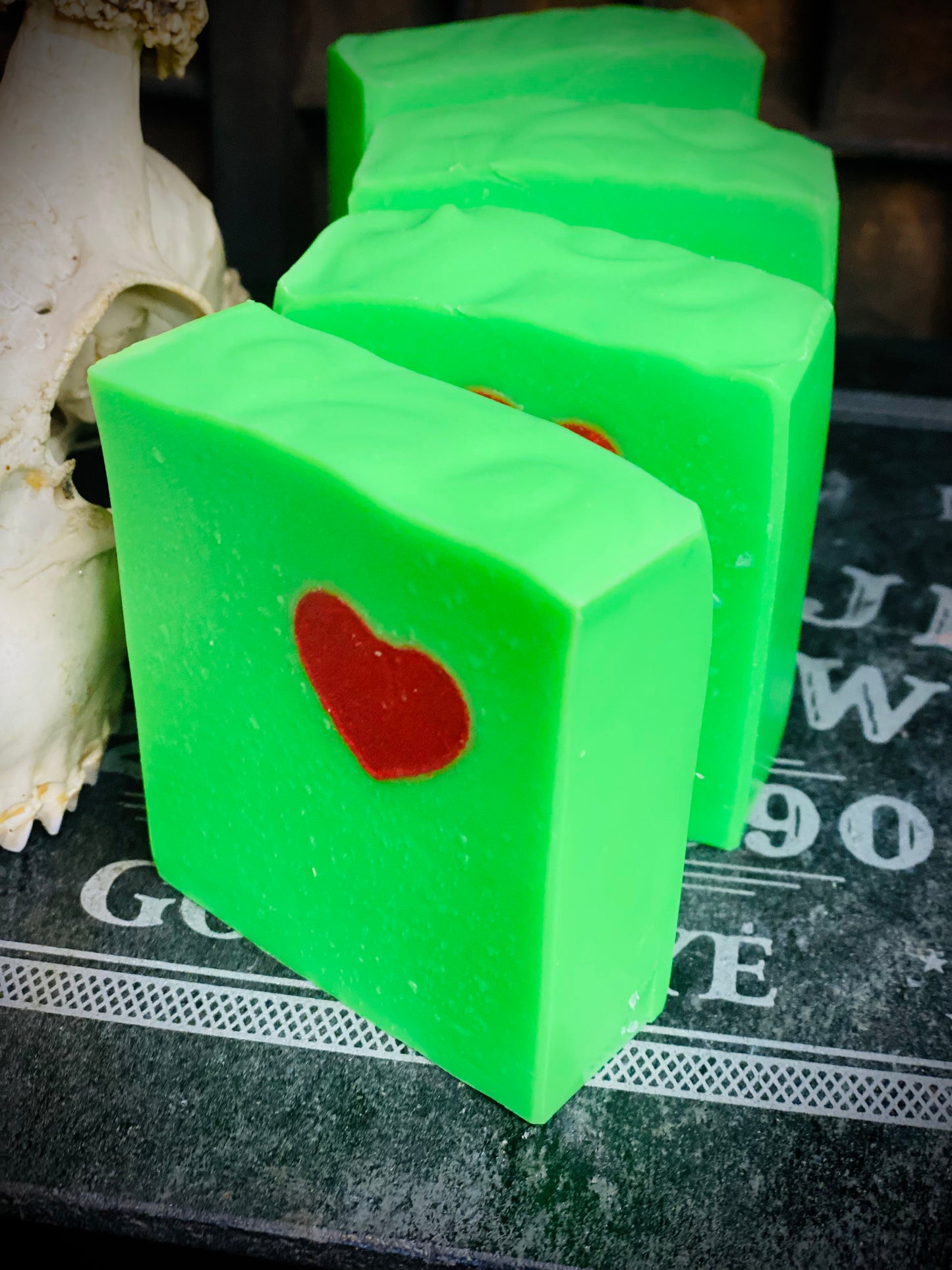 “The Grinch" inspired Holiday Spice Christmas Bar Soap